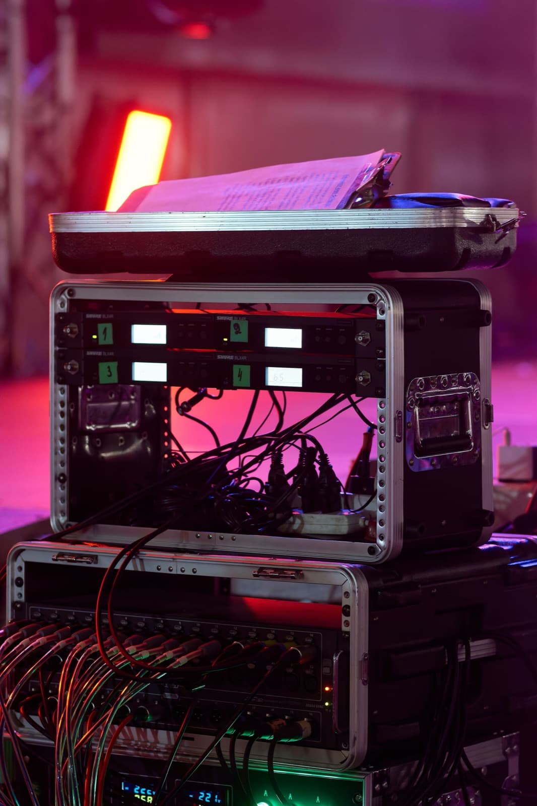 Broadcast operator at a live event video switcher
